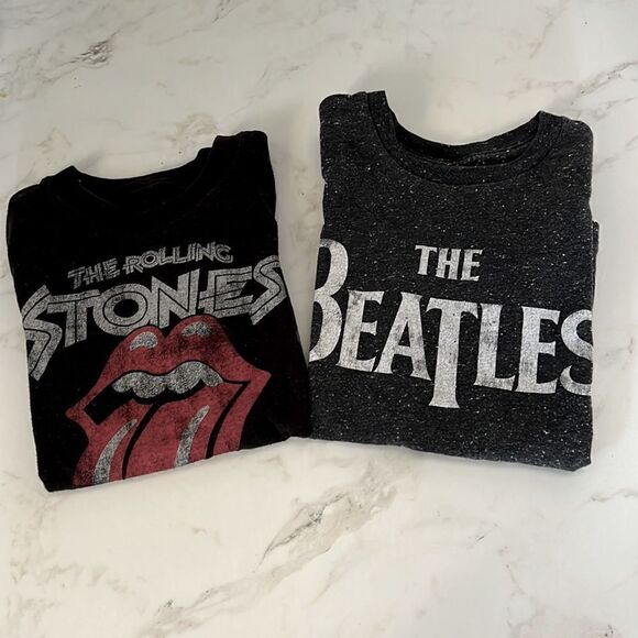 Bundle of 2 Kids The Rolling Stones shirt /the Beatles shirt EUC - Picture 7 of 7